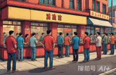 杭州一门店手持显示“3532”的号码列队就为了吃